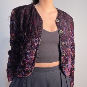 Vintage Quilted Velvet Jacket